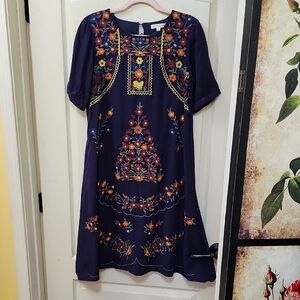 ORANGE CREEK FLORAL EMBROIDERED DRESS